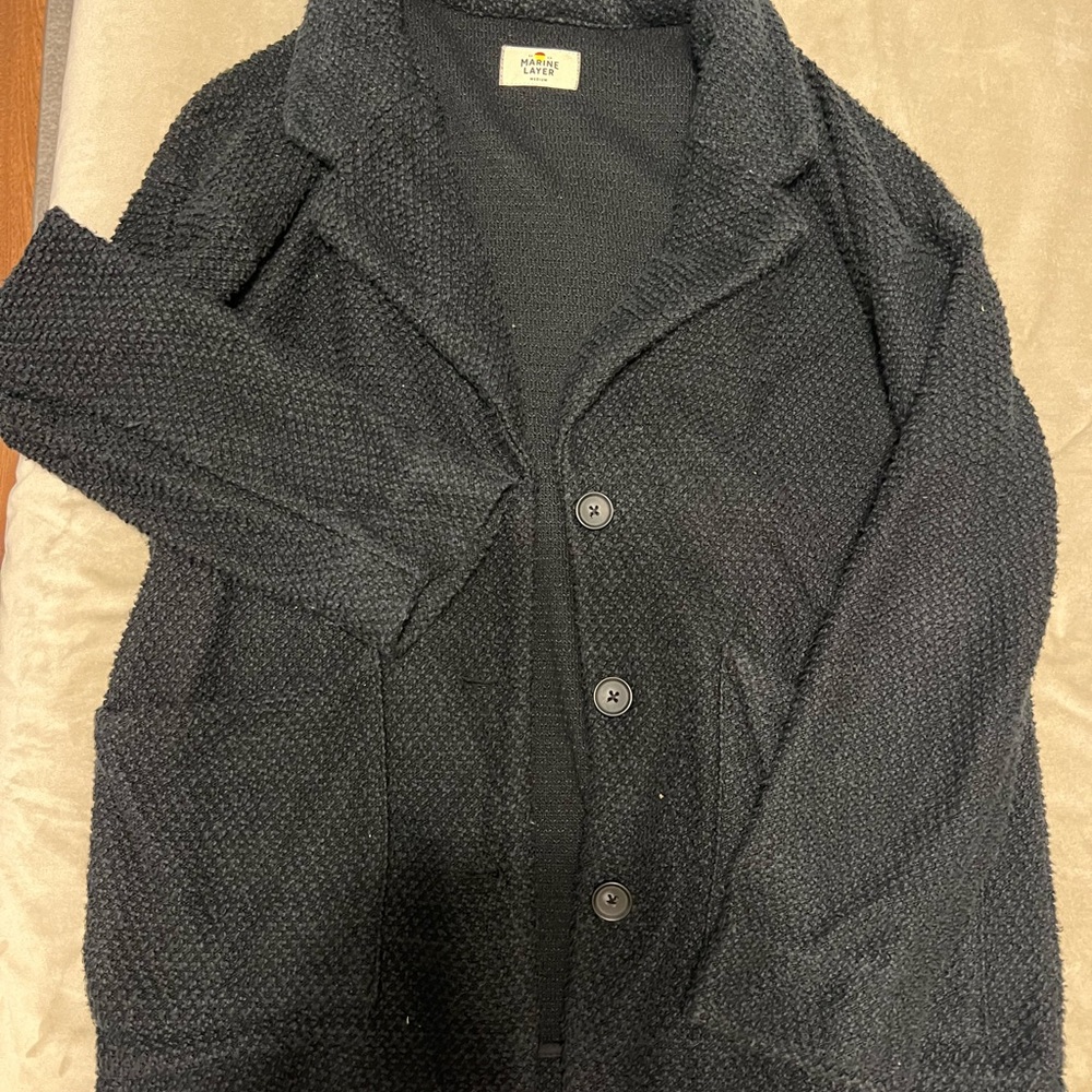 Marine Layer Black Knit Cardigan